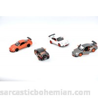 KiNSMART 2010 Porsche 911 GT3 RS Cars Set of 4 White Orange Silver Black B00CQURDKM